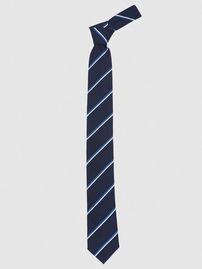 Dark Blue Striped Tie