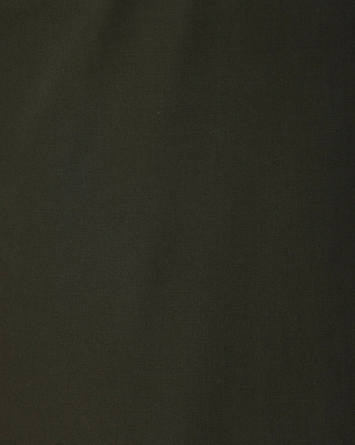 Dark Green Printed Full Sleeves Shirt