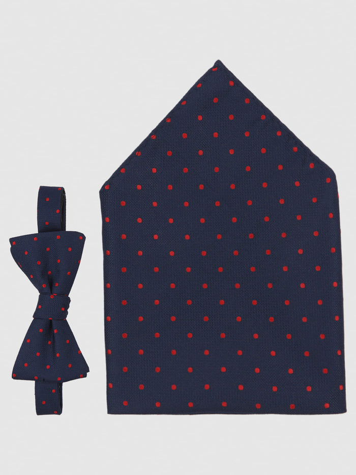 Dark Navy Printed Bow Tie