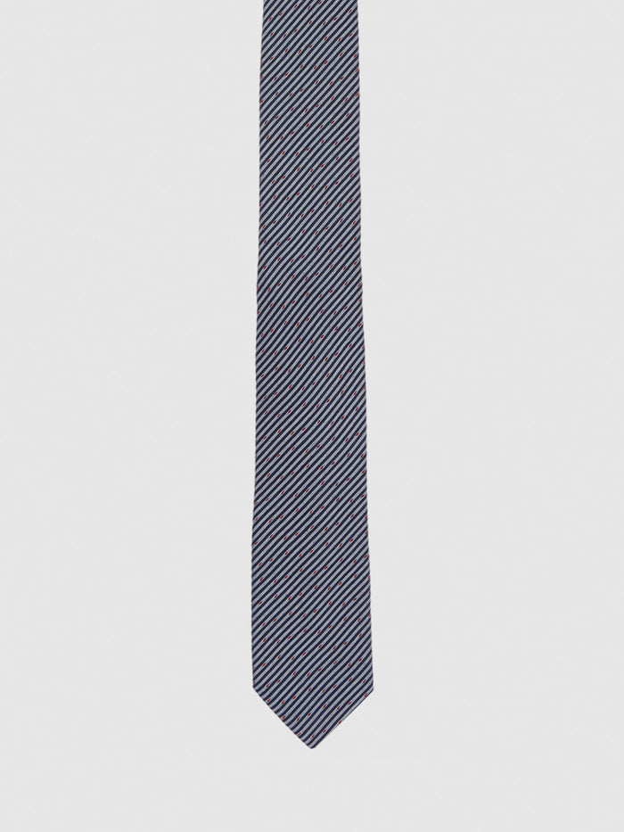 Dark Navy Printed Tie