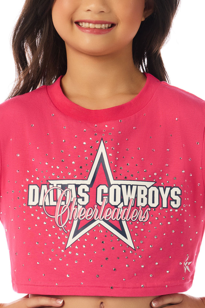 DCC Cropped Tee in Hot Pink