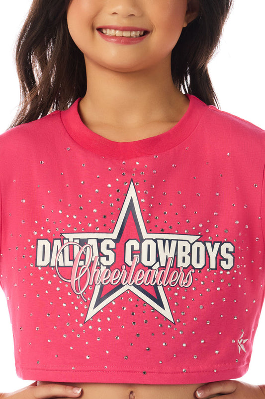 DCC Cropped Tee in Hot Pink