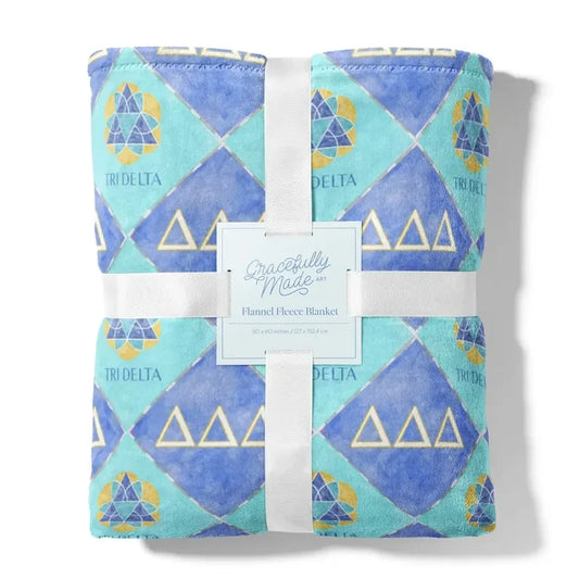 Delta Delta Delta Flannel Fleece Blanket