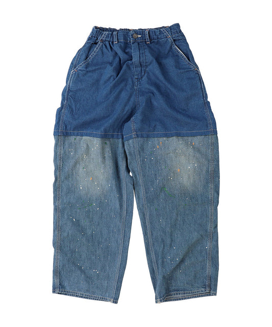 Denim Switched Design Pants(LADIES)