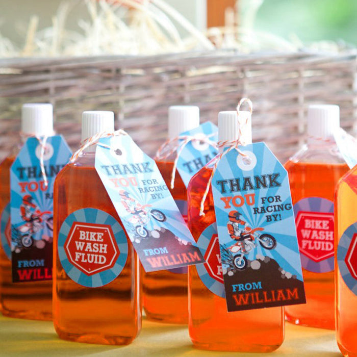 Dirt Bike Party Favor Tags