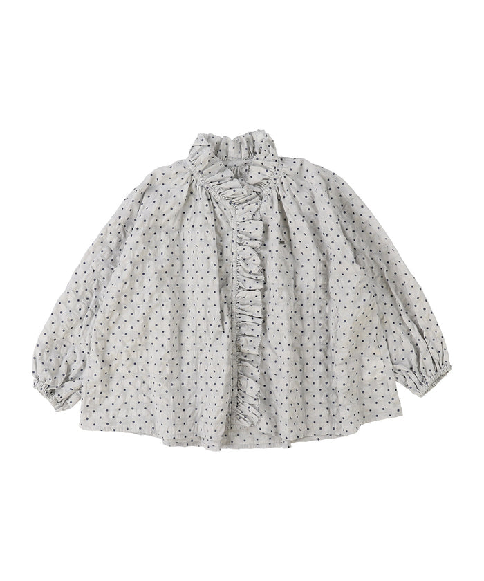 Dot Ruffle Blouse