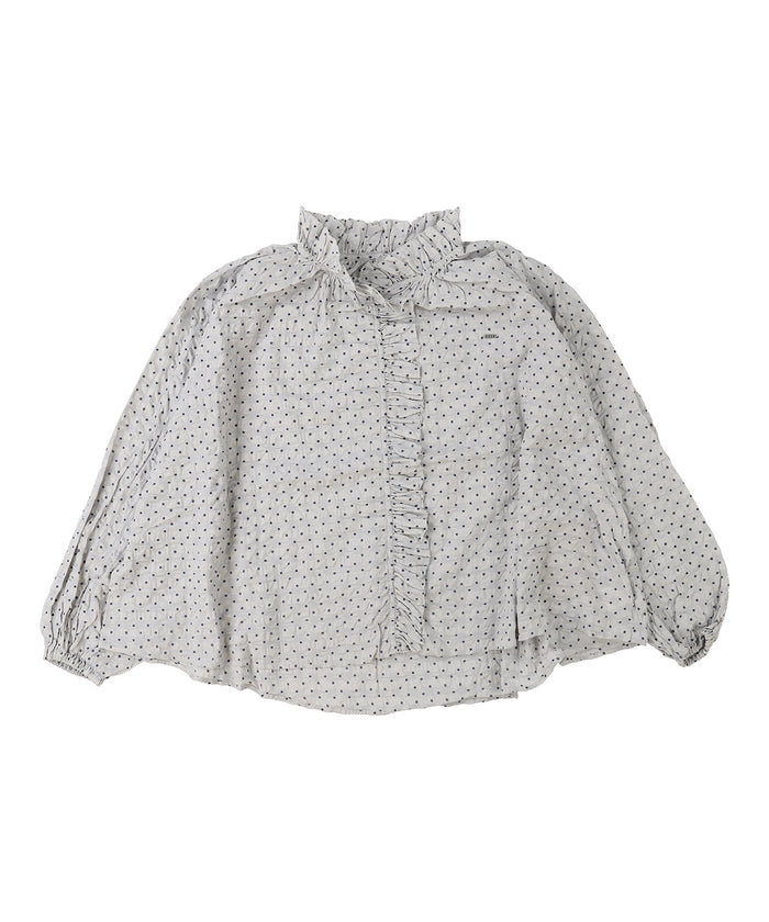 Dot Ruffle Blouse(LADIES)