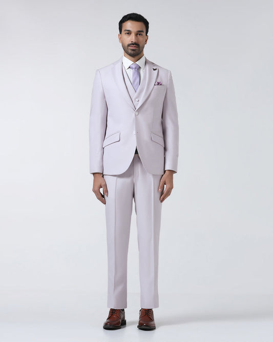 Dusty Pink Three Piece Textured Suit - Zeny
