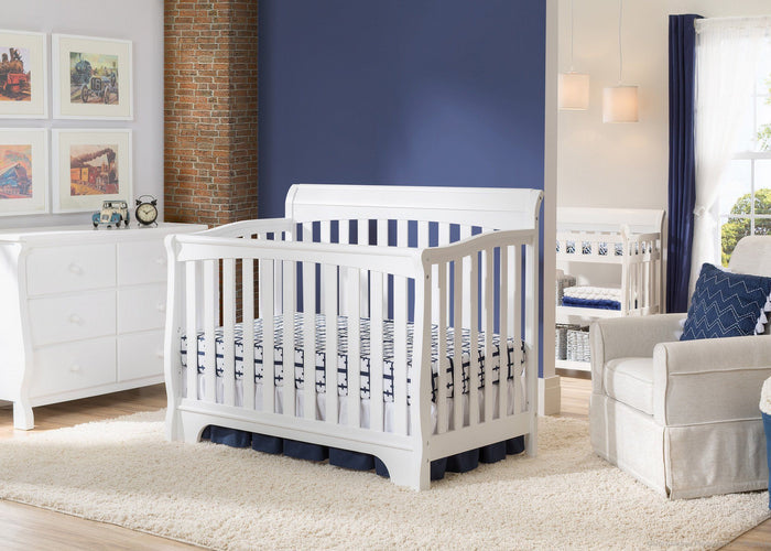 Delta Children White (100) Eclipse 4-in-1 Crib In Nursery a1a