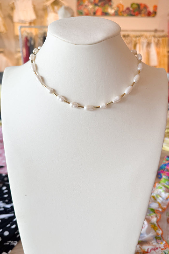 Eliana Pearl Necklace, necklace, necklaces, dallas boutique, boutique, adeline boutique
