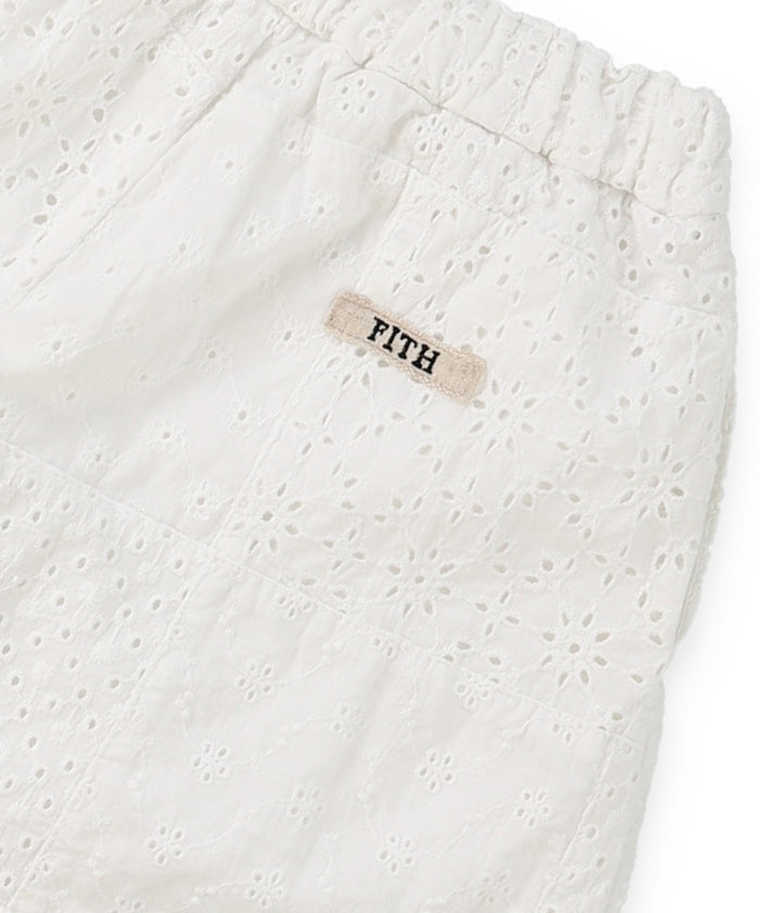 Embroidered Patchwork Shorts