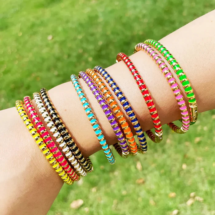 Enamel Stripe Bracelets