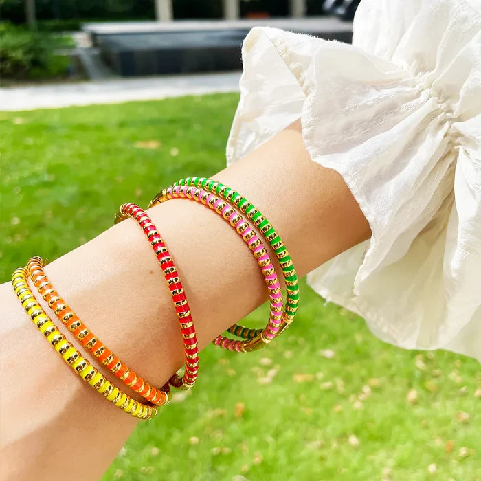 Enamel Stripe Bracelets