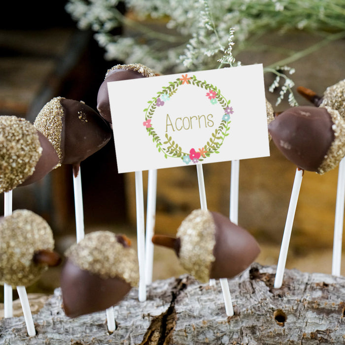 Enchanted Woodland Party Tent Card