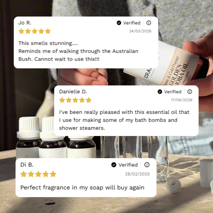 Customer reviews highlighting experiences with Craft 360's Eucalyptus Essential Oil.
