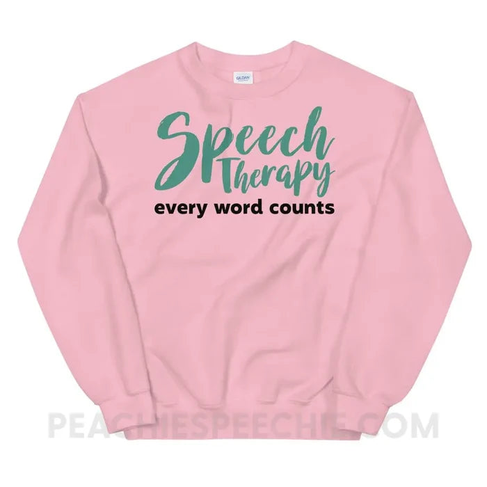 Every Word Counts Classic Sweatshirt - Light Pink / S - Hoodies & Sweatshirts peachiespeechie.com