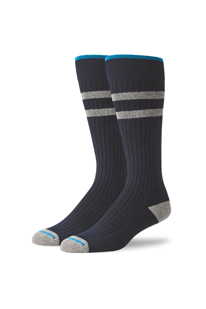 Night Sky / Grey Heather Stripes / One Size