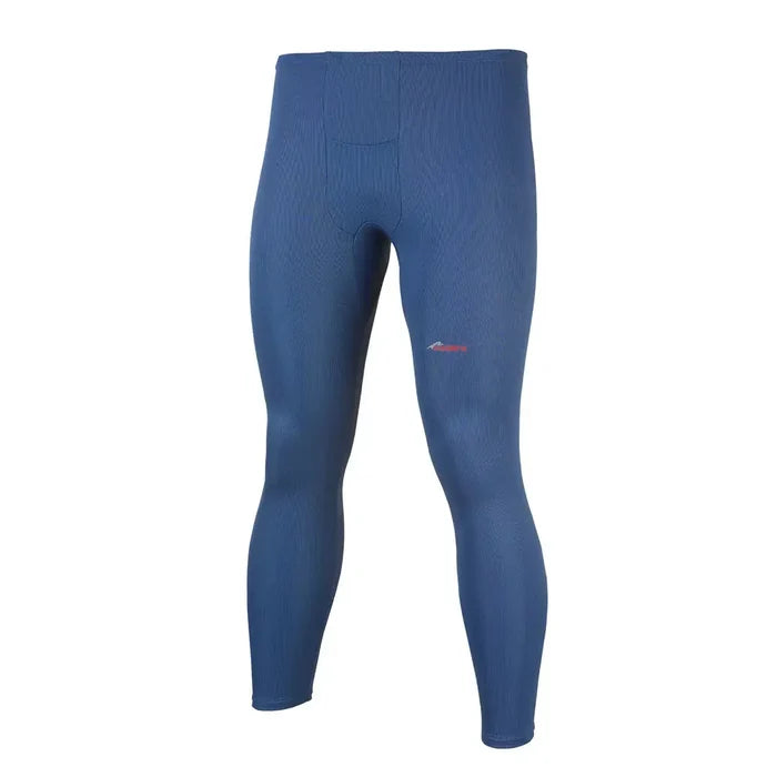 Front detail of Sub Zero mens Factor 1 base layer leggings in cobalt blue