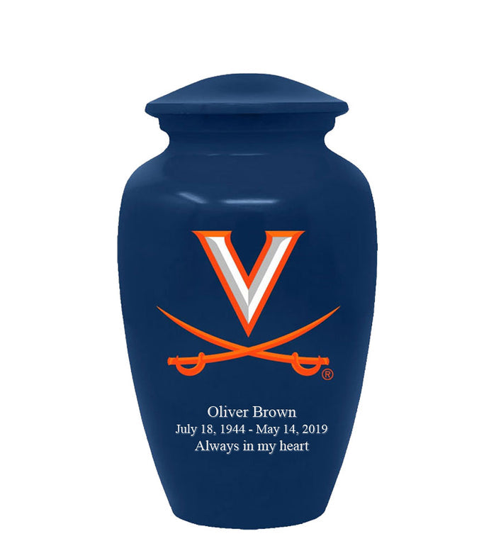 Fan Series - University of Virginia Cavaliers Blue Memorial Cremation Urn - IUVRG100