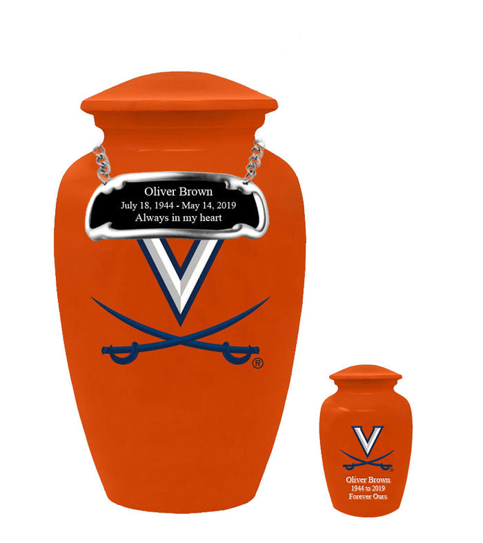 Fan Series - Virginia University Cavaliers Orange Memorial Cremation Urn - IUVRG101