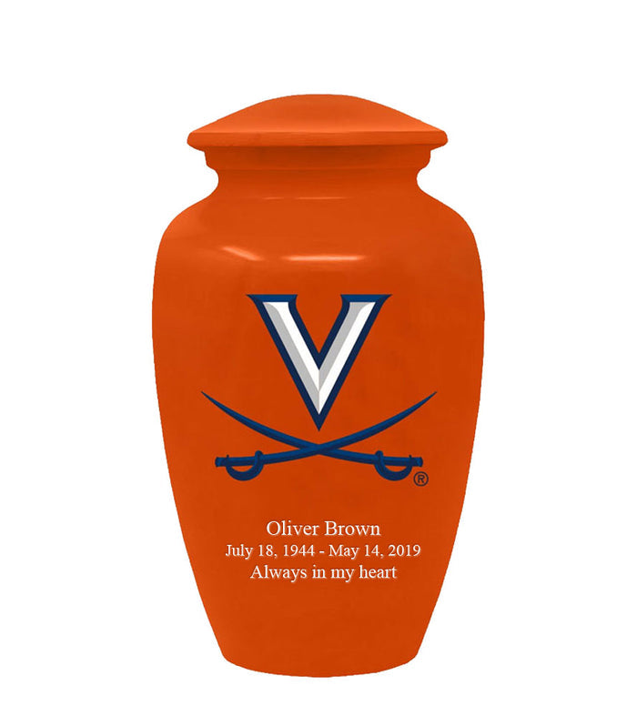 Fan Series - Virginia University Cavaliers Orange Memorial Cremation Urn - IUVRG101