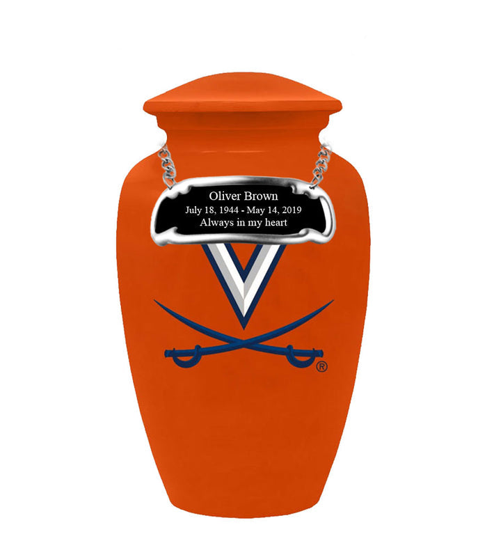 Fan Series - Virginia University Cavaliers Orange Memorial Cremation Urn - IUVRG101