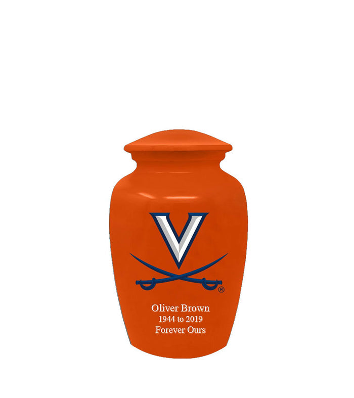 Fan Series - Virginia University Cavaliers Orange Memorial Cremation Urn - IUVRG101