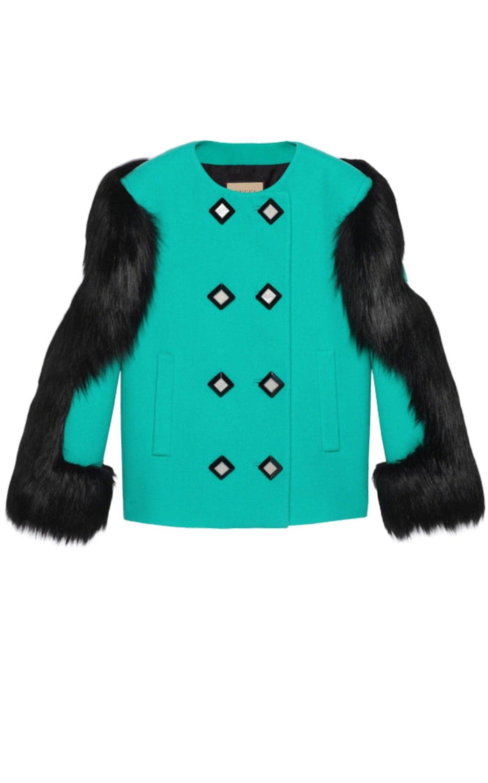 Gucci Faux Fur - trimmed Wool Jacket - Runway Catalog