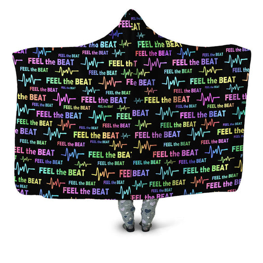 Feel the Beat Hooded Blanket Sartoris Art Epic Hoodie