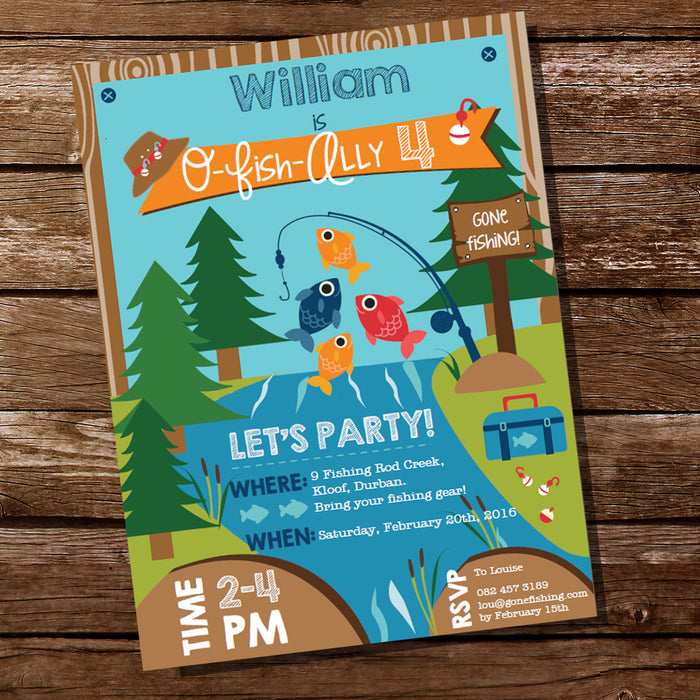 fishing party invitation
