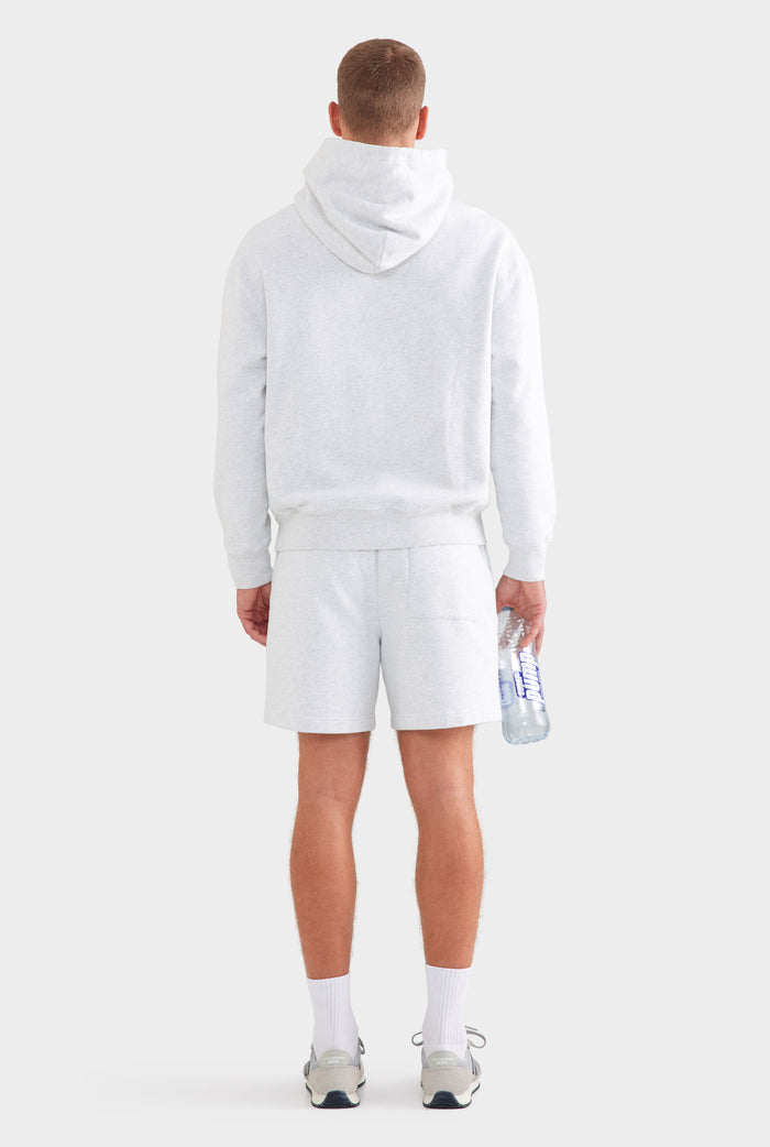 Fleece Track Hoodie - Light Grey Marl