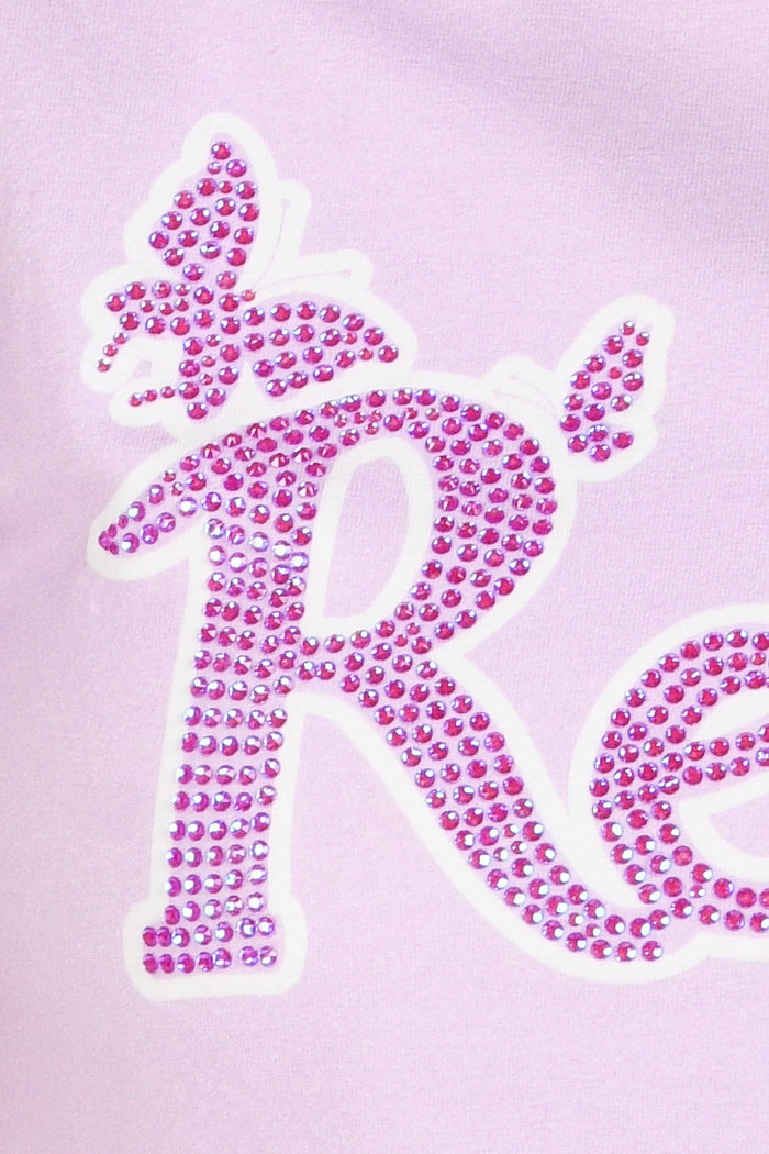 Flora Fly Cropped Tee in Icy Lavender