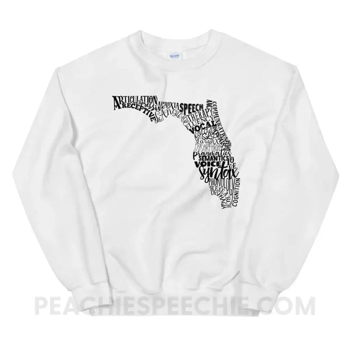 Florida SLP Classic Sweatshirt - White / S - Hoodies & Sweatshirts peachiespeechie.com