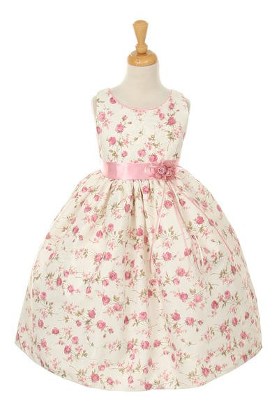 Flower Printed Party Dress by Cinderella Couture USA ASME736P