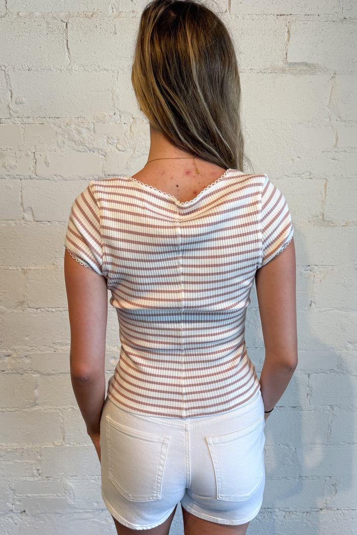 Free People Most Wanted Striped Cardi Back, adeline boutique, dallas boutique, boutique