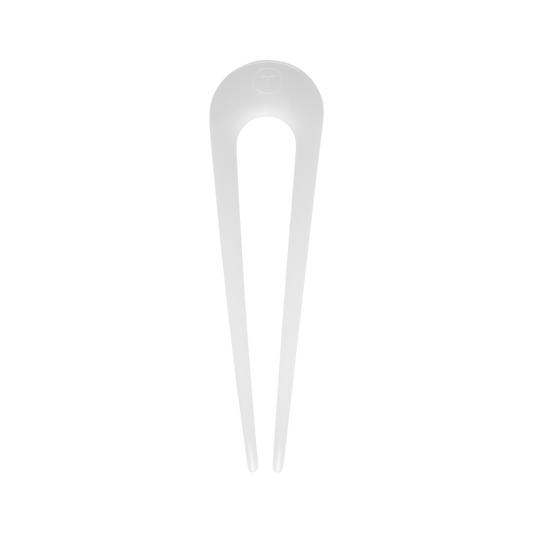 French Hair Pin Coconut White