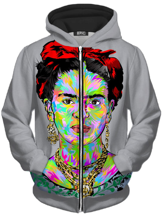 Frida Unisex Zip-Up Hoodie Technodrome Epic Hoodie