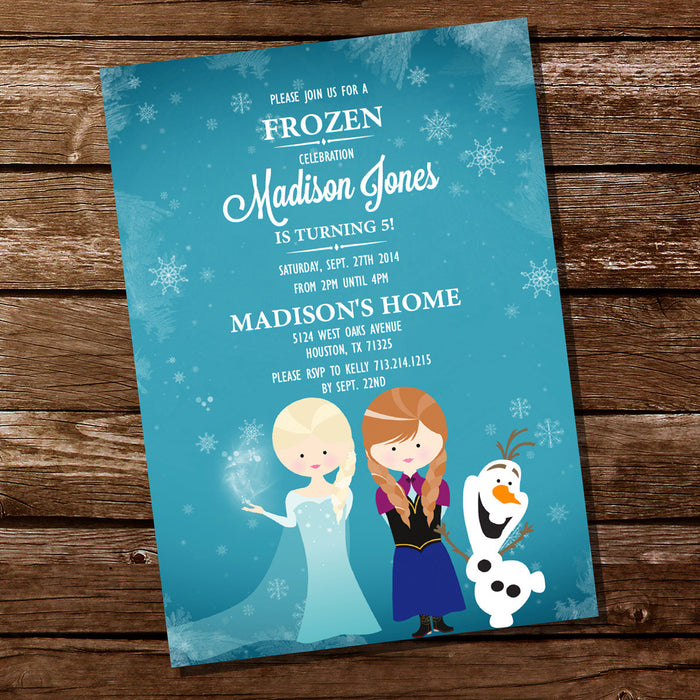 Frozen Inspired Invitation for a Girl Birthday Party | Frozen Party