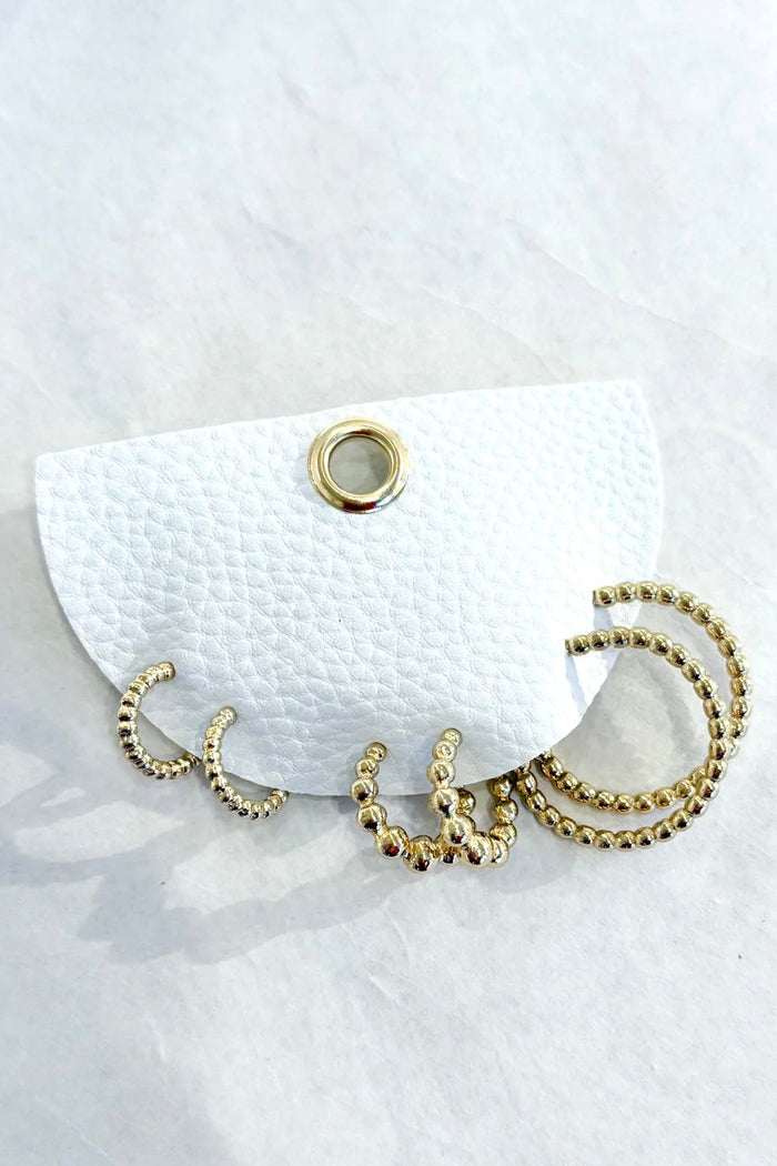 gold hoop earring set