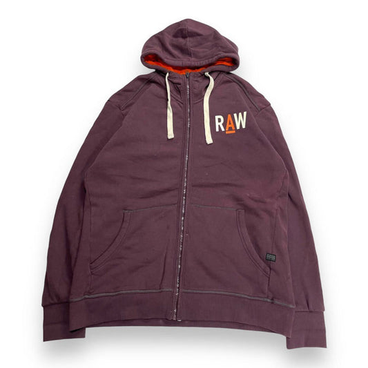 G-Star Raw - Raw Zip Up Hoodie - Maroon - Clique Apparel