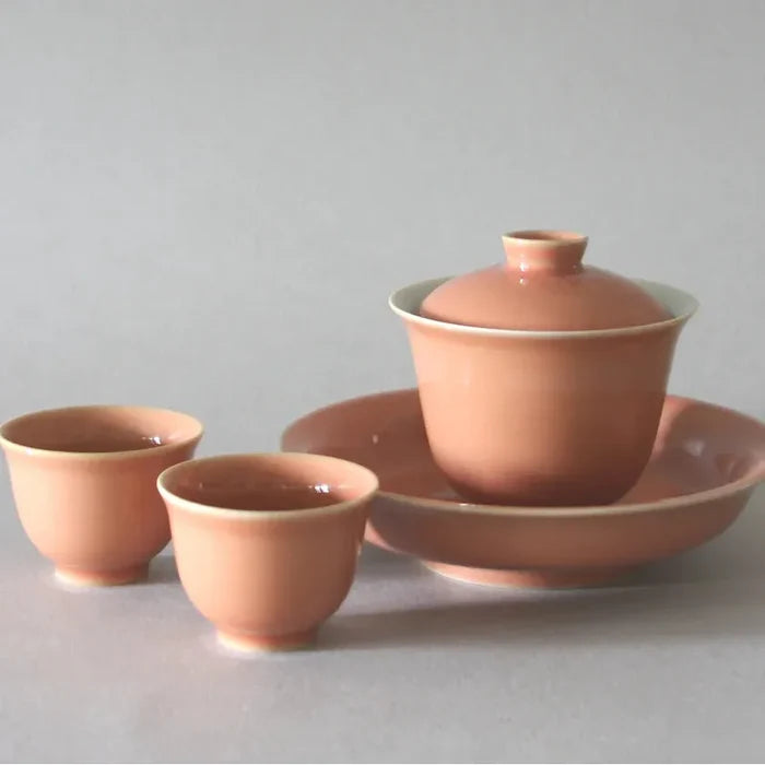 Gaiwan +  1Cup, Simple Coral