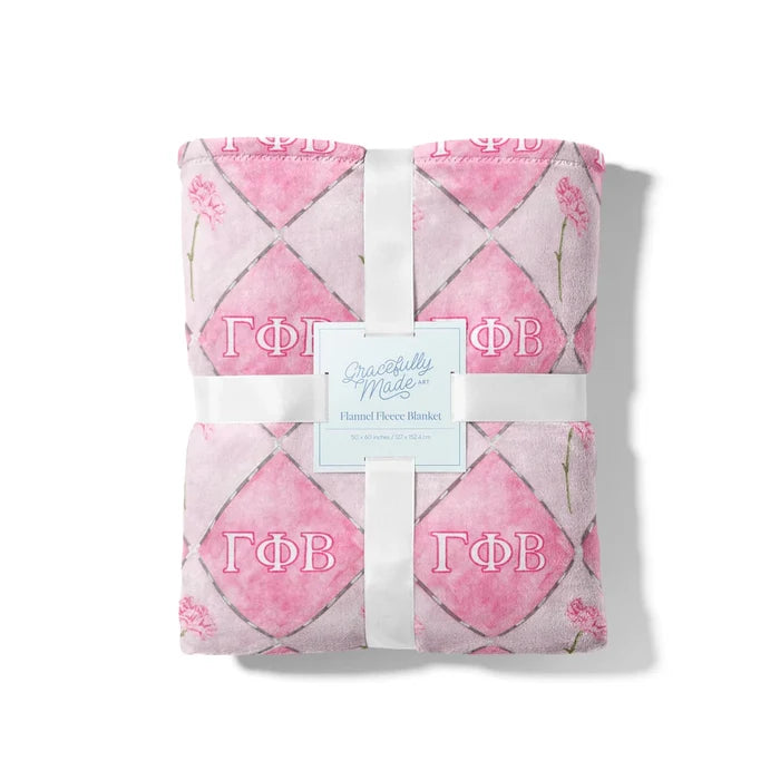 Gamma Phi Beta Flannel Fleece Blanket