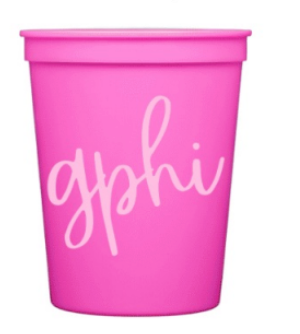 Gamma Phi Beta Stadium Party Cups