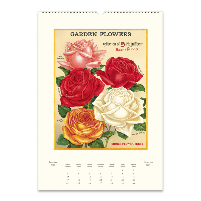 Garden Flowers Wall Calendar 2027