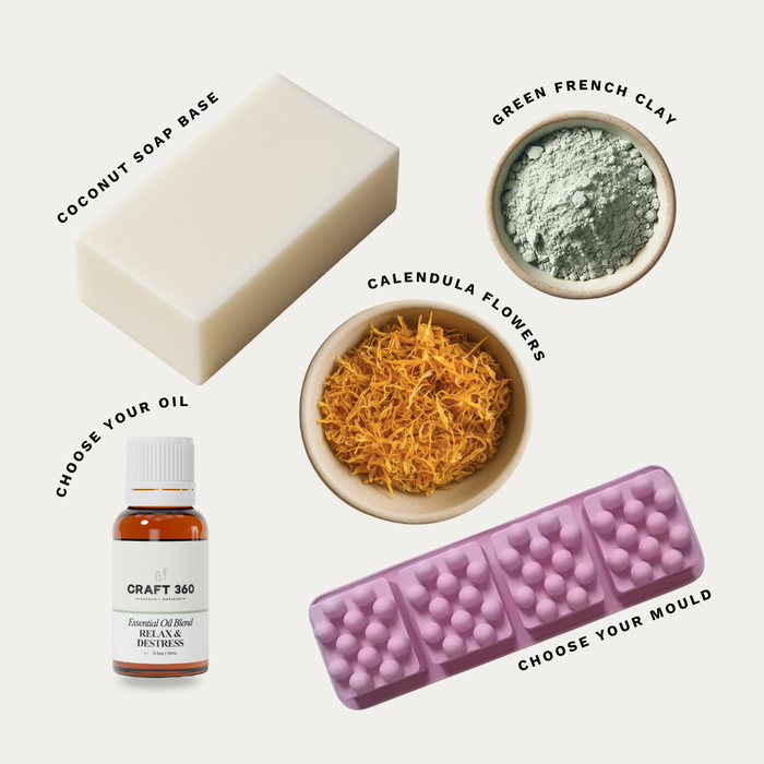 Gentle Exfoliating Melt & Pour Cleansing Soap - DIY Kit (Customisable)