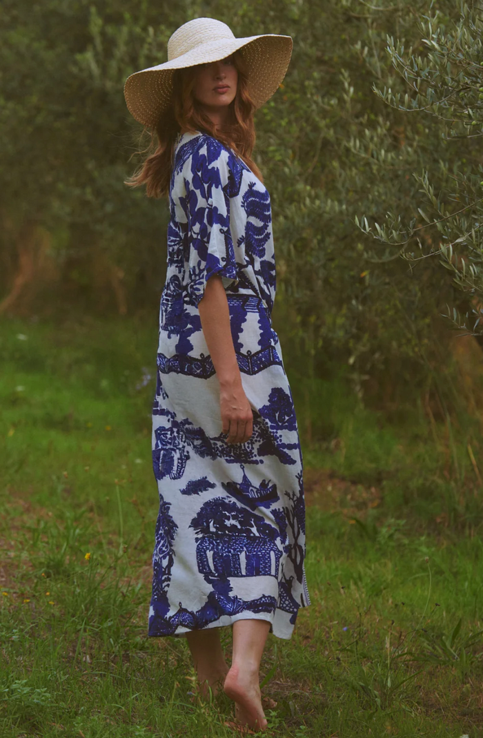 Giant Willow Blue Obi Dress