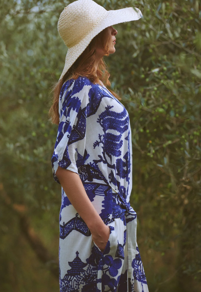 Giant Willow Blue Obi Dress