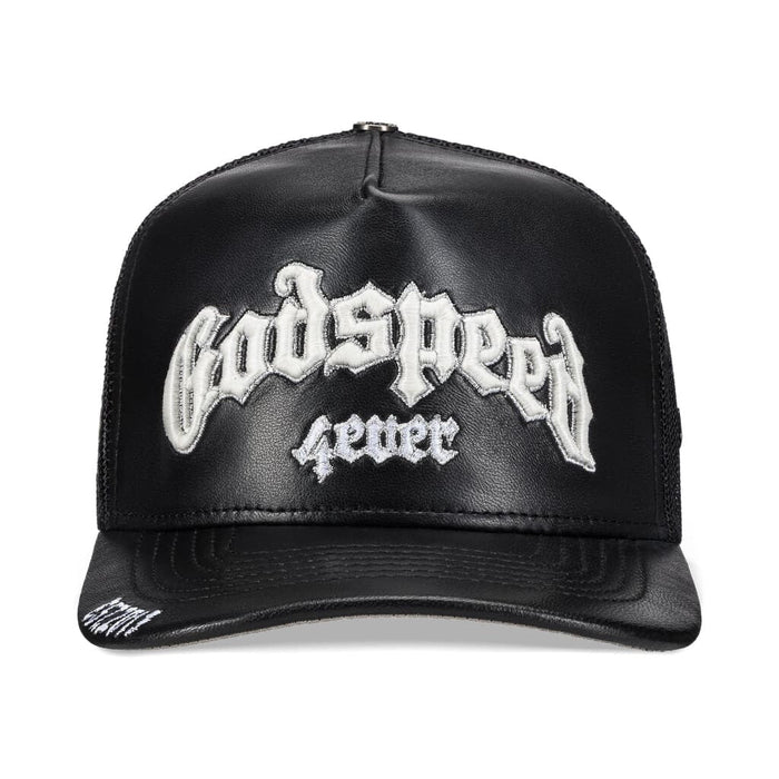 Godspeed - Premium Leather Trucker Hat - Clique Apparel