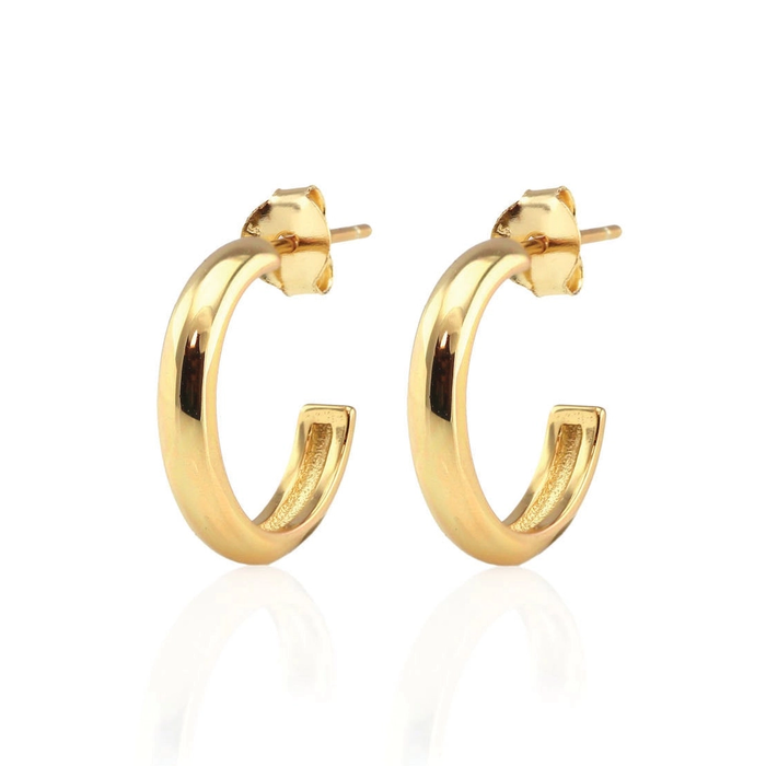 Gold Hollow Hoops