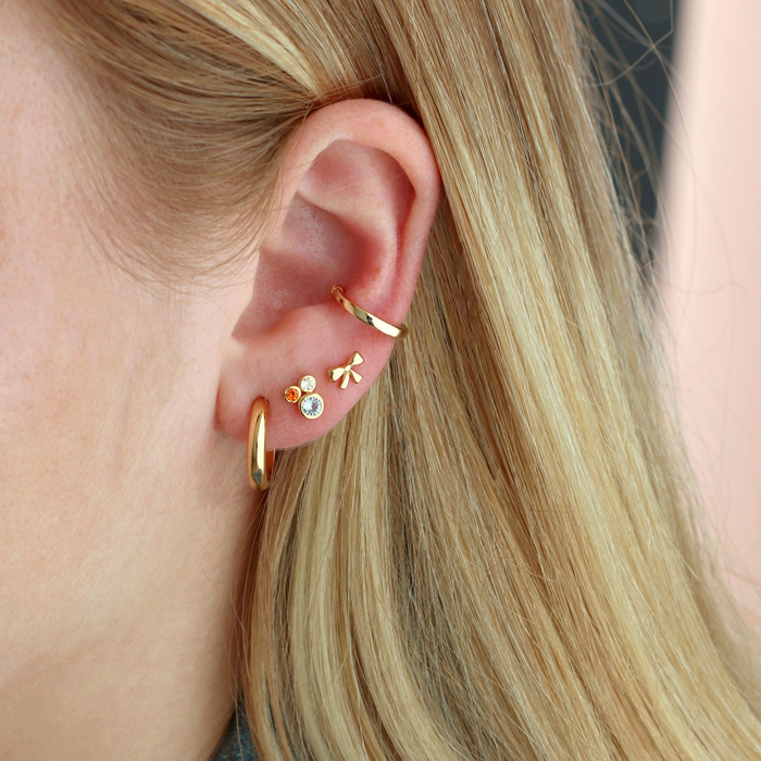 Gold Hollow Hoops